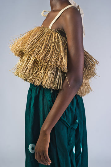 Eki Kere Akom Raffia Sleeveless Top